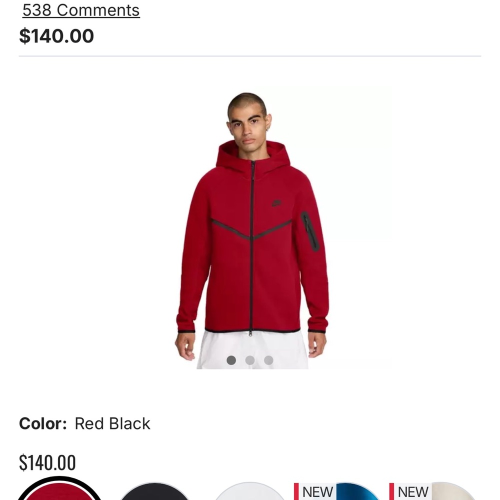 Nike Men's Red Performance Jacket - image 2